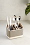 Hermia 2LIBNM-8052 Organizador de Plástico Beige Set de 2 Piezas para Cocina, Baño u Oficina 16.5x10x14 cm